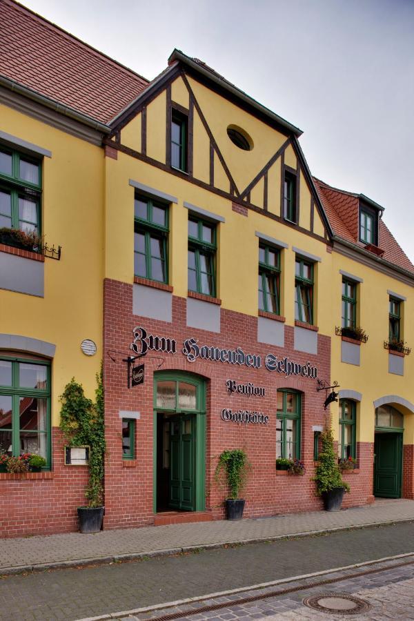 Gasthaus Und Pension "Zum Hauenden Schwein" Wörlitz Eksteriør billede